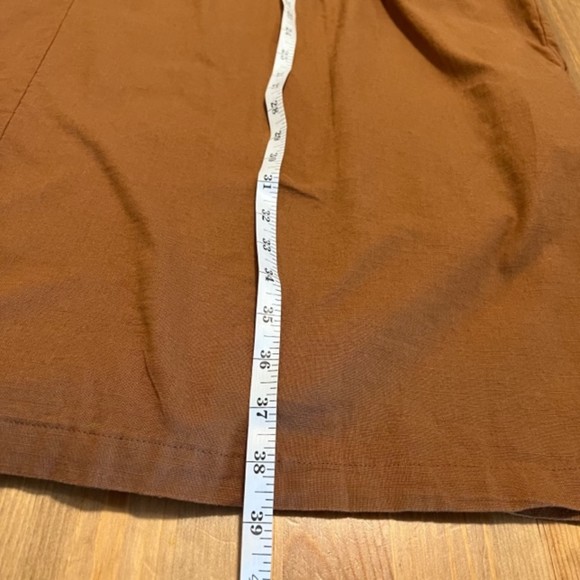 Old Navy Womens Brown Scoop Neck Short Draped Sleeve V Back Midi Dress Sz XXL - Picture 11 of 11